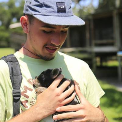 a person wearing a hat
