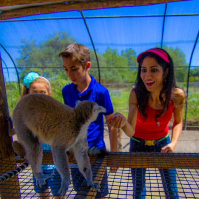 a group of people standing in front of a store